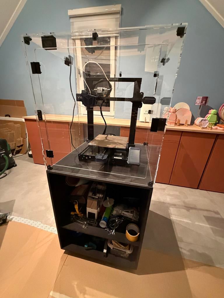 Anycubic Vyper 3D printer incl. behuizing, dryer en kast, Computers en Software, 3D Printers, Zo goed als nieuw, Ophalen
