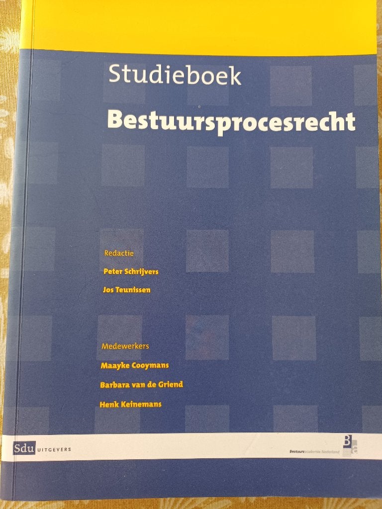 Studieboek Bestuursprocesrecht - Sdu Uitgevers, Gelezen, P. Schrijvers, J. Teunissen e.a., Ophalen of Verzenden, WO