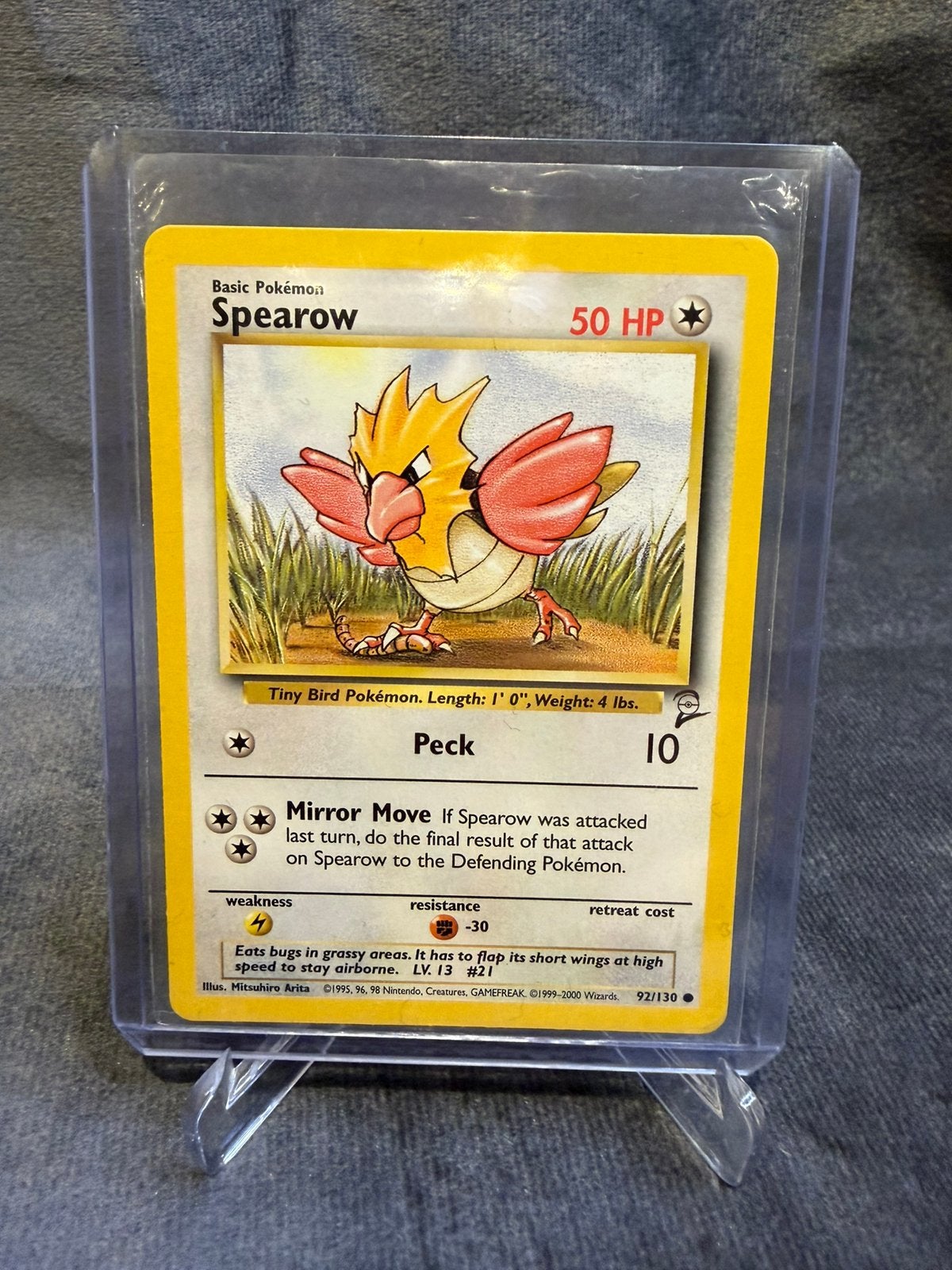 Pokémon Spearow 92/130 – Base Set 2 – Vintage – NM, Hobby en Vrije tijd, Verzenden, Zo goed als nieuw