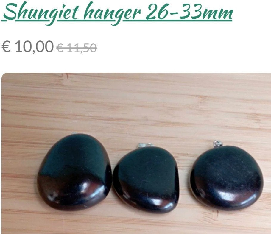 Shungiet hanger 26-33mm, Ophalen of Verzenden, Mineraal