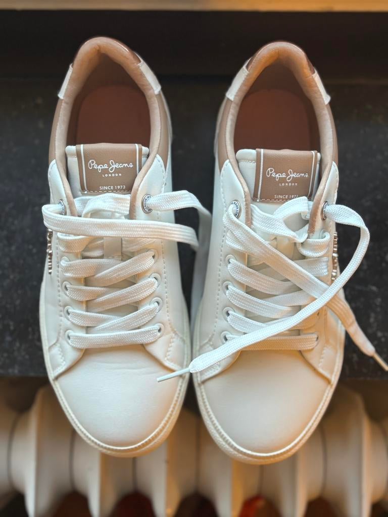 Pepe Jeans London witte sneakers maat 37, Kleding | Dames, Ophalen of Verzenden, Nieuw, Wit, Sneakers of Gympen
