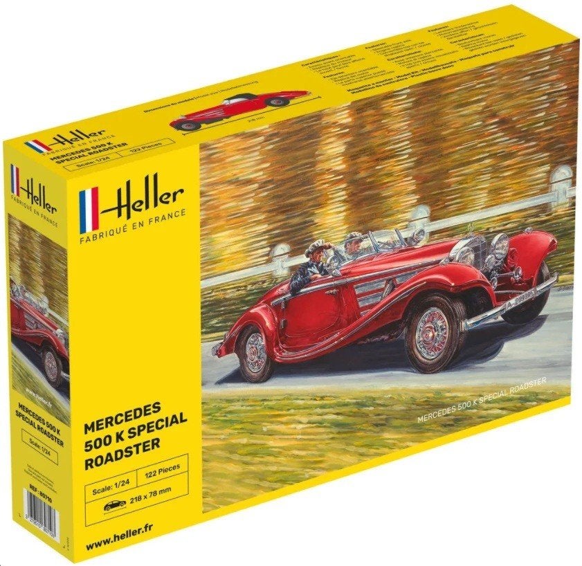 Mercedes Benz 500 K Special Roadster, 1/24, Heller, Hobby en Vrije tijd, Modelbouw | Auto's en Voertuigen, Auto, Groter dan 1:32
