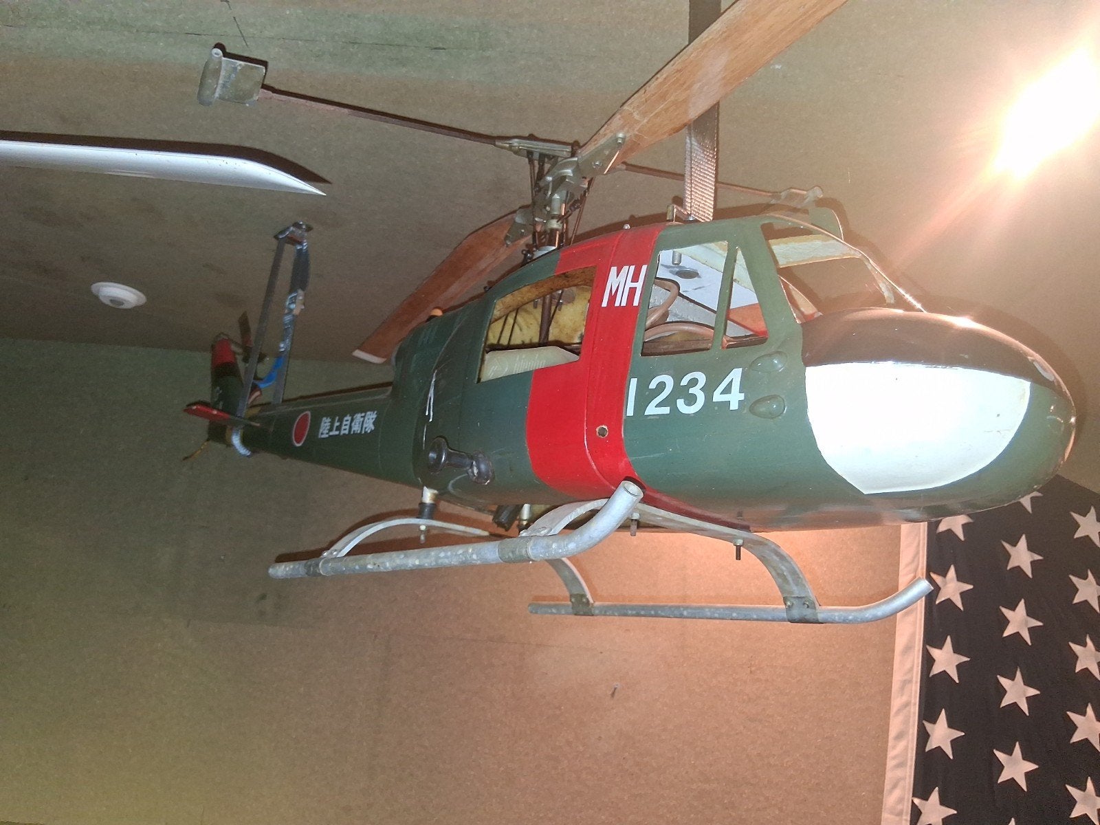 Vintage Hirobo Huey  Helikopter - Klassiek Model, Ophalen, Gebruikt, Nitro, Helikopter