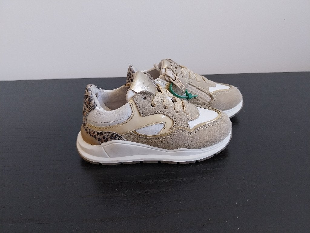 Sneaker/Runner Gattino beige/wit/panter maat 20 NIEUW, SO, Meisje, Gattino, Schoenen