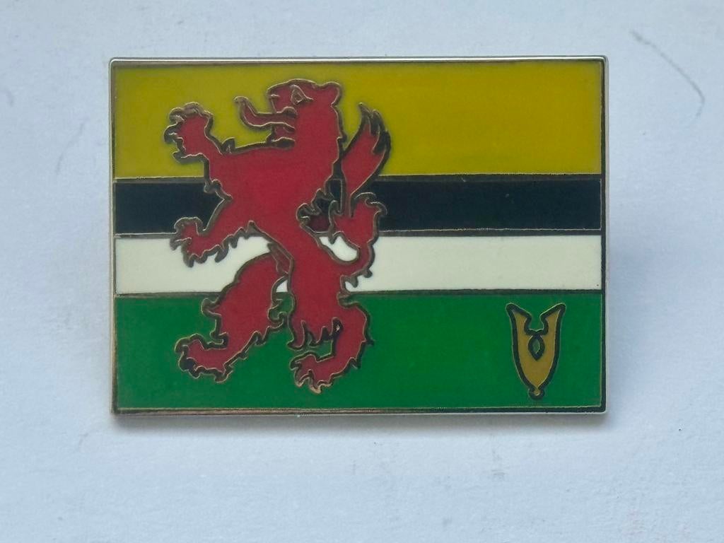 Emaille metalen pin van Geertruidenberg met Veteranen logo, Ophalen of Verzenden, Zo goed als nieuw, Overige onderwerpen, Speldje of Pin