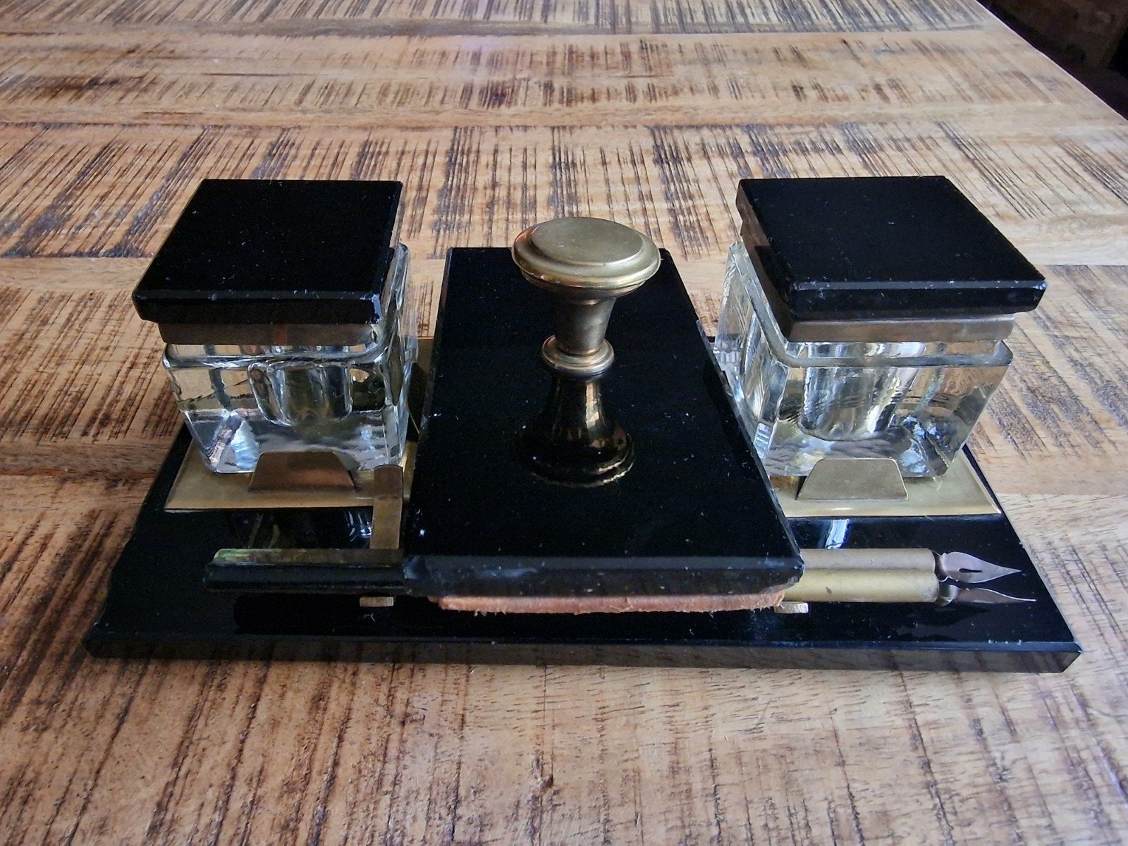 Vintage inktpotset Art Deco jaren 20/30, Ophalen