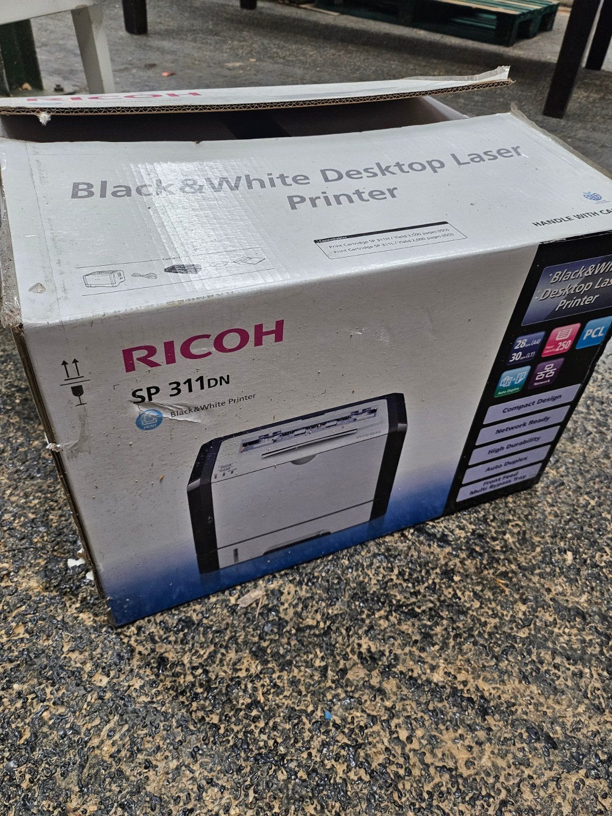 Ricoh SP 311DN Zwart-wit Laserprinter - Nieuw in doos, Computers en Software, Zwart-en-wit printen, Printer, Ophalen of Verzenden