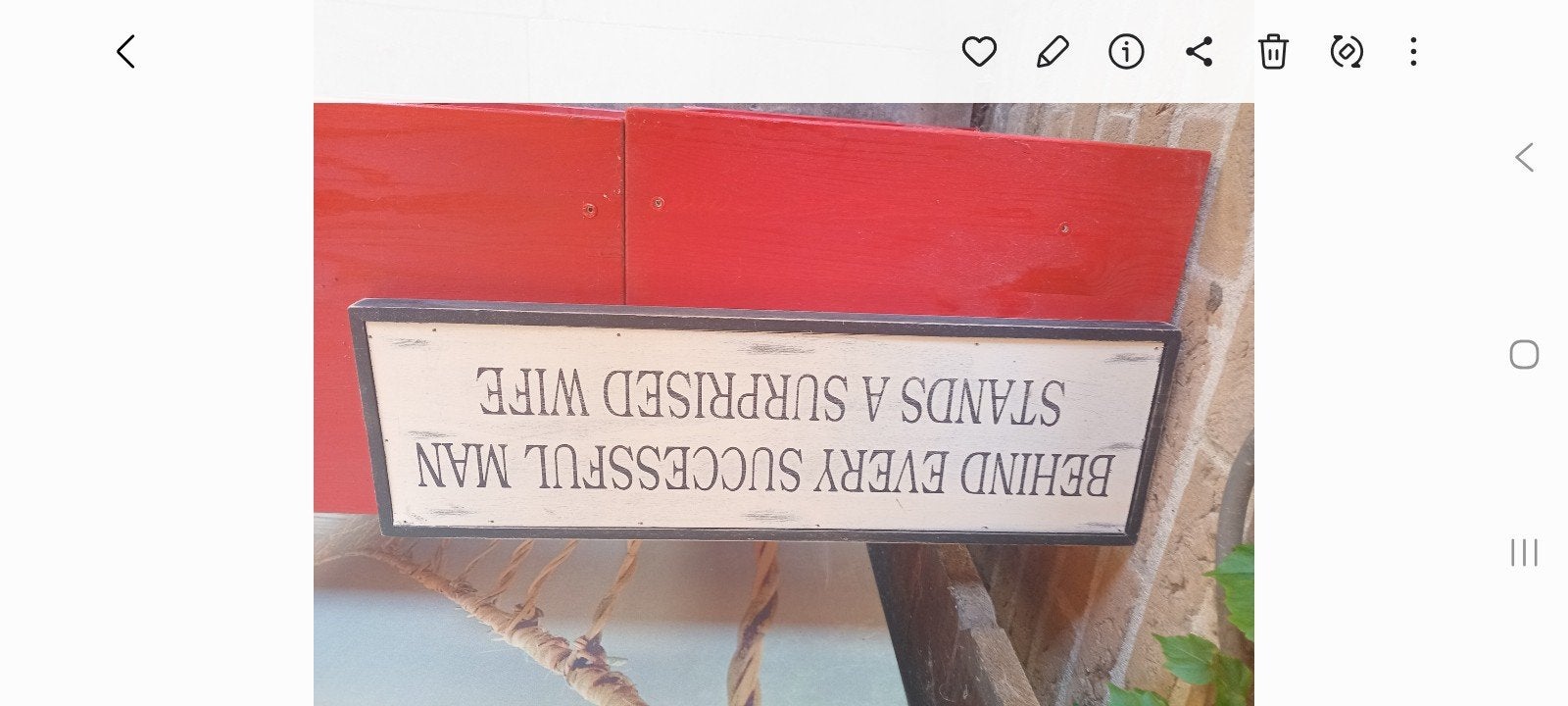 Houten bord met tekst - 58x17.5 cm, Ophalen of Verzenden, Gebruikt, Hout
