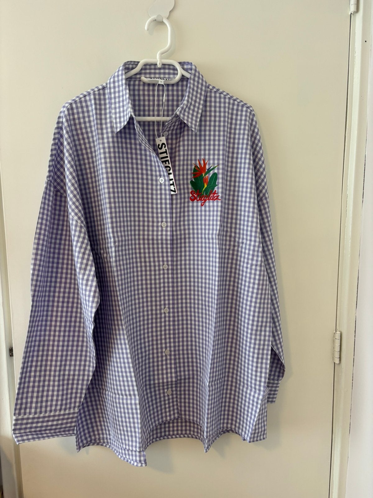 Nieuwe overhemdblouse van Stieglitz, maat M, Ophalen of Verzenden, Nieuw, Maat 38/40 (M), Paars
