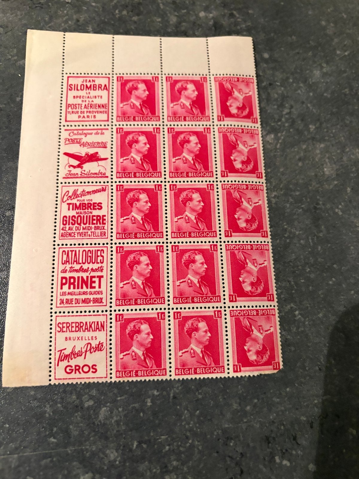Belgische publiciteitspostzegels met Koning Leopold III, Ophalen of Verzenden, Zonder stempel, Postfris, Postfris