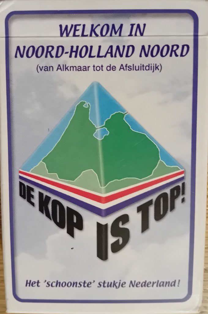Speelkaarten "Welkom in Noord-Holland Noord", Ophalen of Verzenden, Nieuw, Speelkaart(en)
