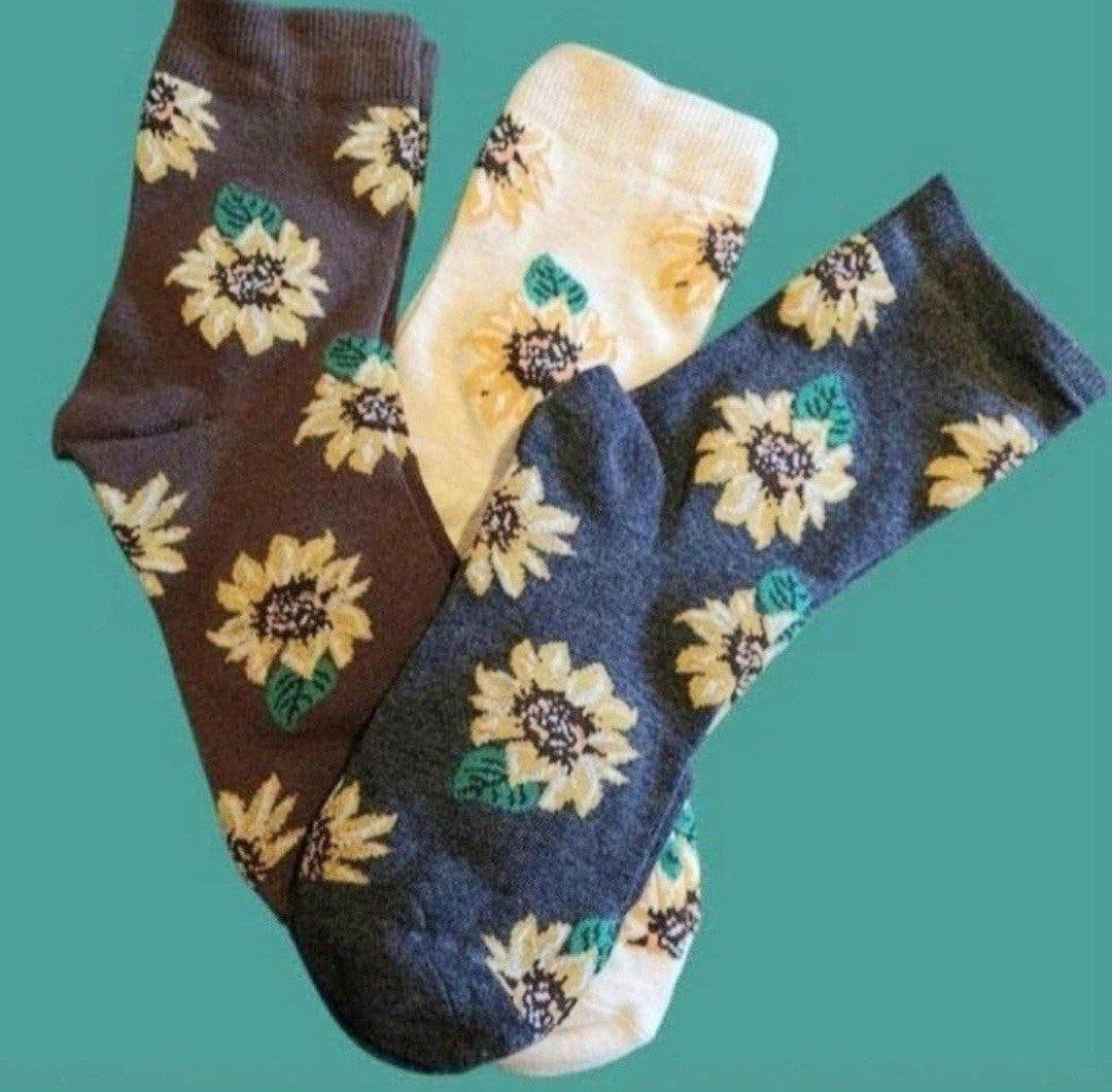ZONNEBLOEM SOKKEN  - 3 PAAR !, Ophalen of Verzenden, Nieuw, Overige kleuren