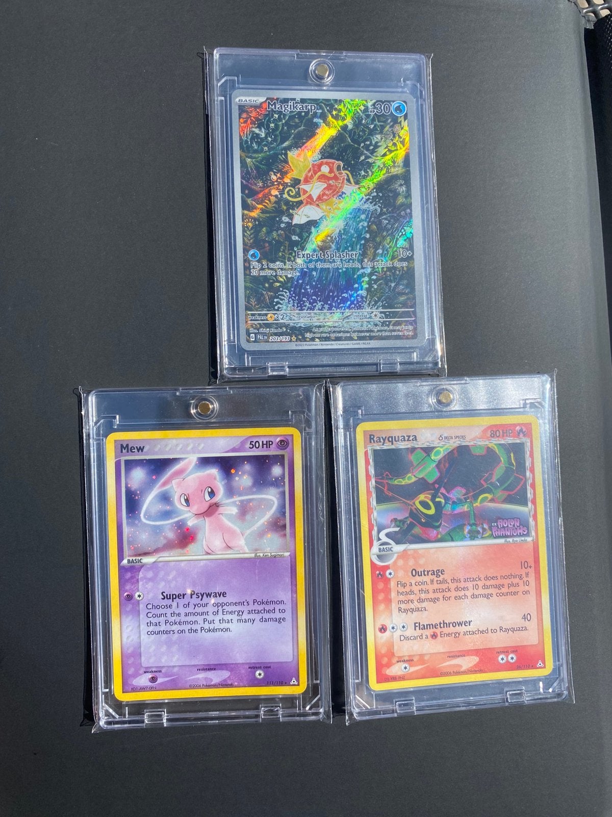 Magikarp & Mew & Rayquaza’s, Hobby en Vrije tijd, Verzamelkaartspellen | Pokémon, Ophalen of Verzenden, Zo goed als nieuw
