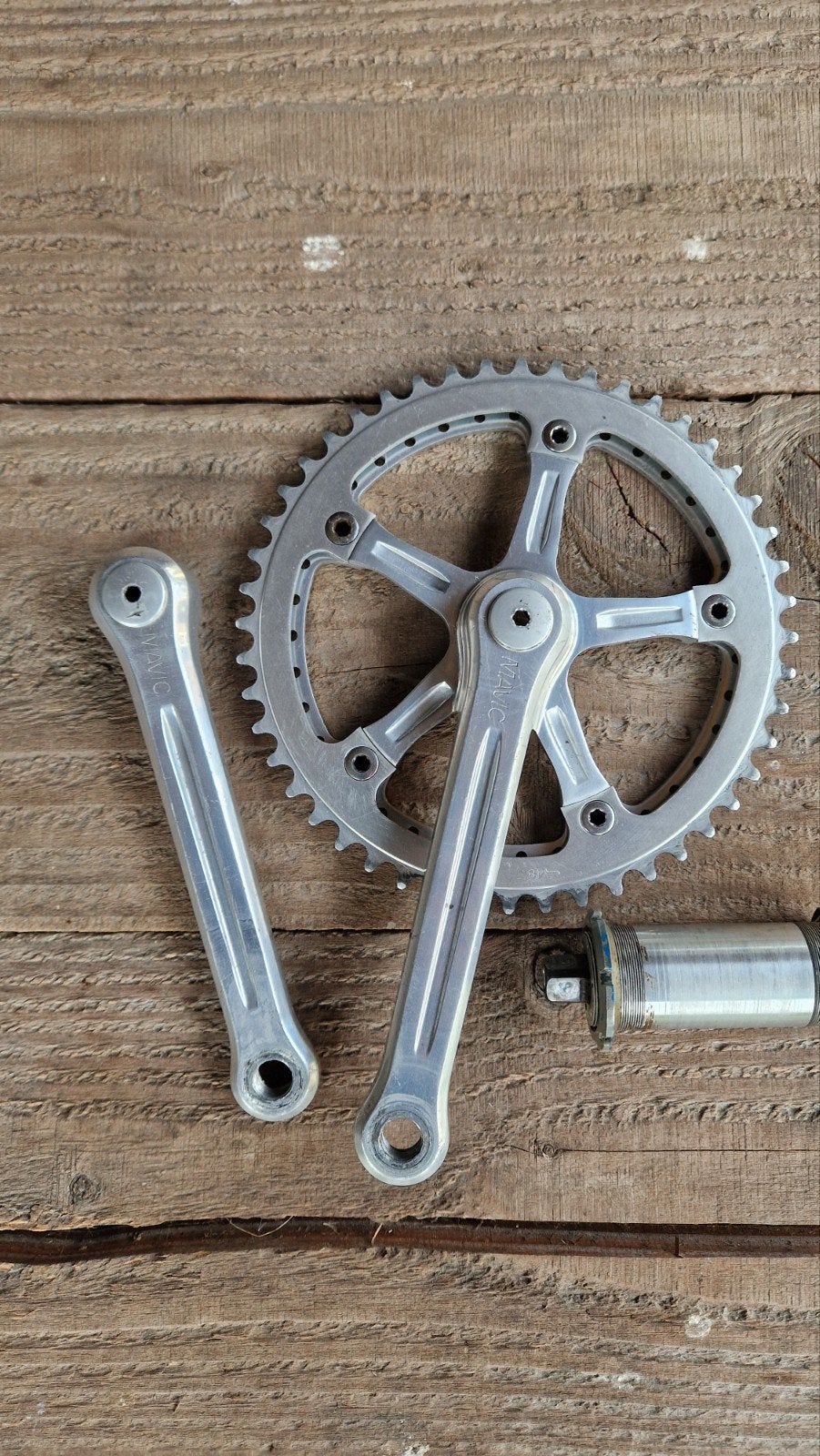 Mavic Crankset 172.5 mm + BB, Fietsen en Brommers, Crankstel of Pedalen, Gebruikt, Ophalen of Verzenden, Aluminium