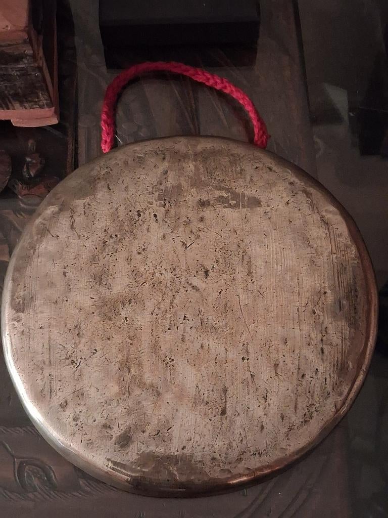 Japanese Healing Gong Signed "Kobe Morimoto Saku", Ophalen of Verzenden, Brons