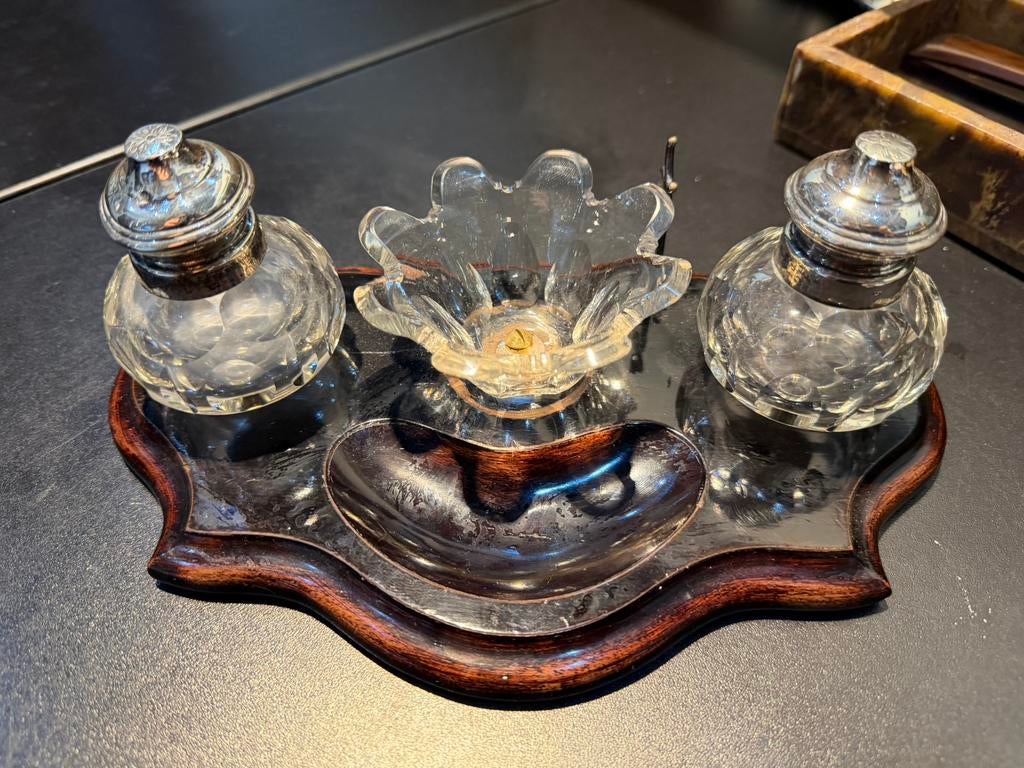 Antieke inkt stel met zilver, Ophalen of Verzenden, Zilver