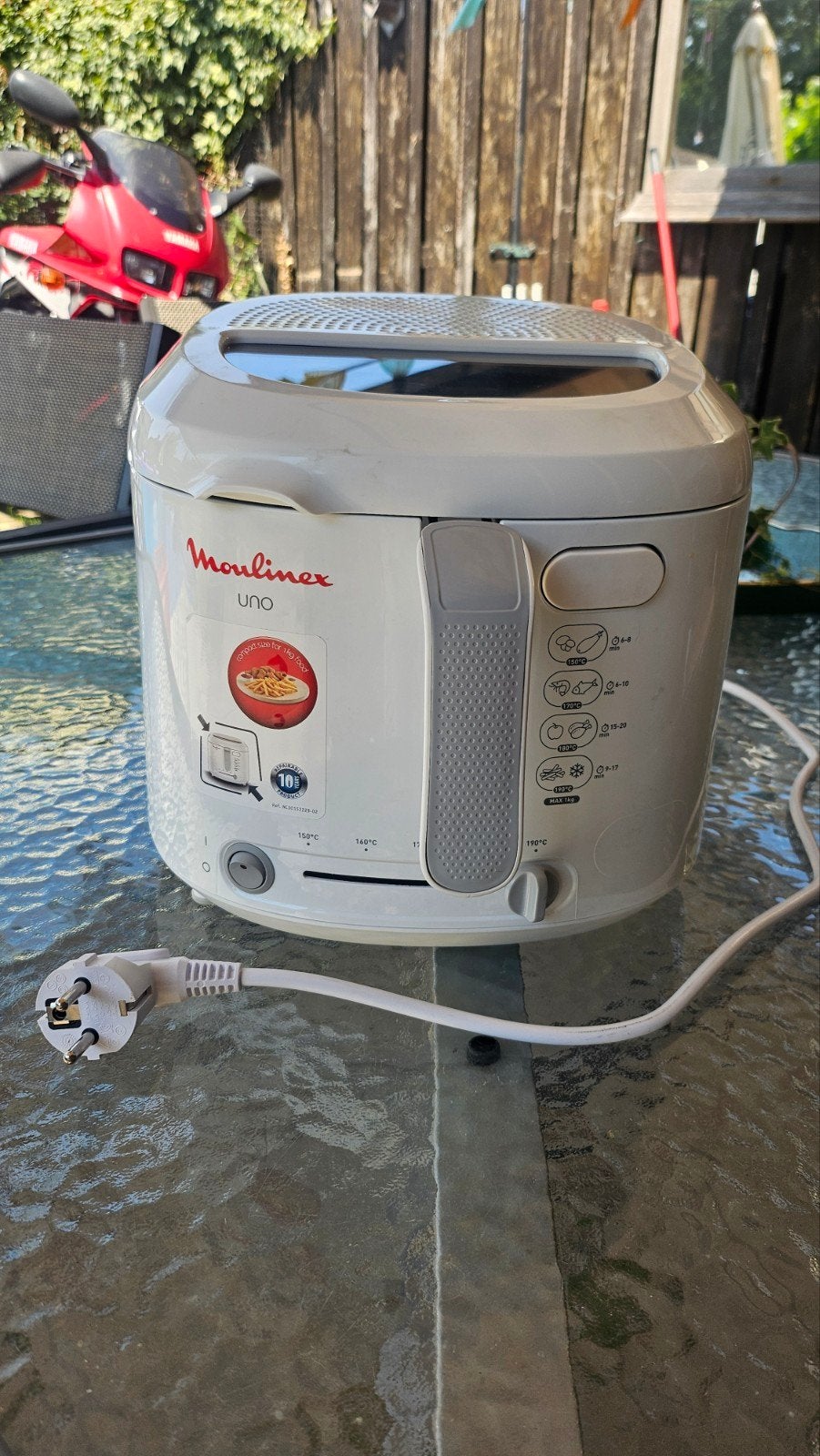 Moulinex UNO Friteuse - Zo goed als nieuw, max 1 kg frites, 1 tot 2 liter, Ophalen of Verzenden, Zo goed als nieuw