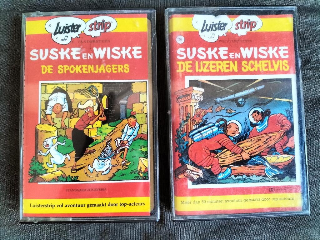 2 cassettebandjes met Suske en Wiske luisterstrips, Cd's en Dvd's, Cassettebandjes, 2 t/m 25 bandjes, Kinderen en Jeugd, Ophalen of Verzenden