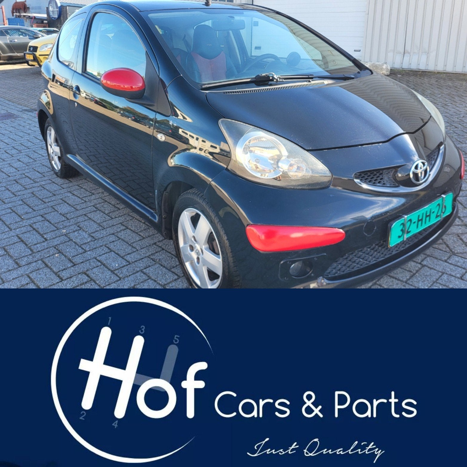 Toyota Aygo 1.0 12V 3-drs lederen bekleding! incl nieuwe apk, Auto's, Voorwielaandrijving, Zwart, 4 stoelen, Bedrijf