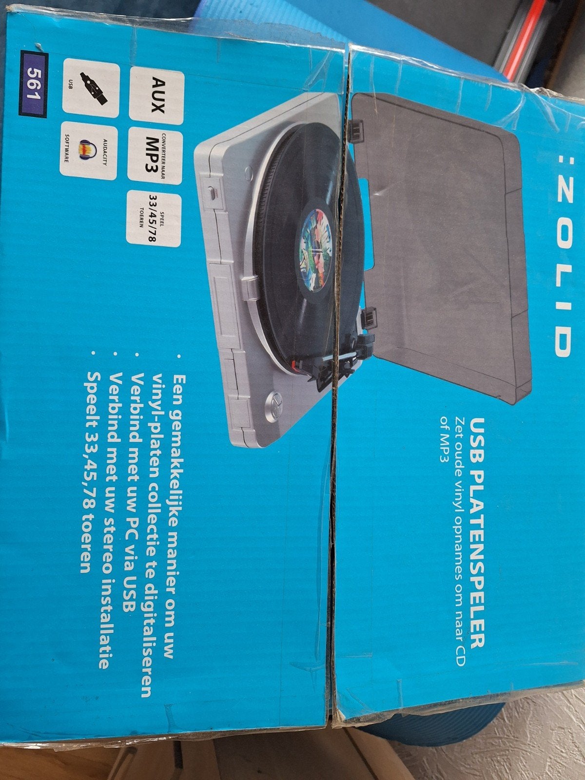 Zolid USB Platenspeler - Digitaliseer je vinylcollectie, Audio, Tv en Foto, Platenspelers, Ophalen