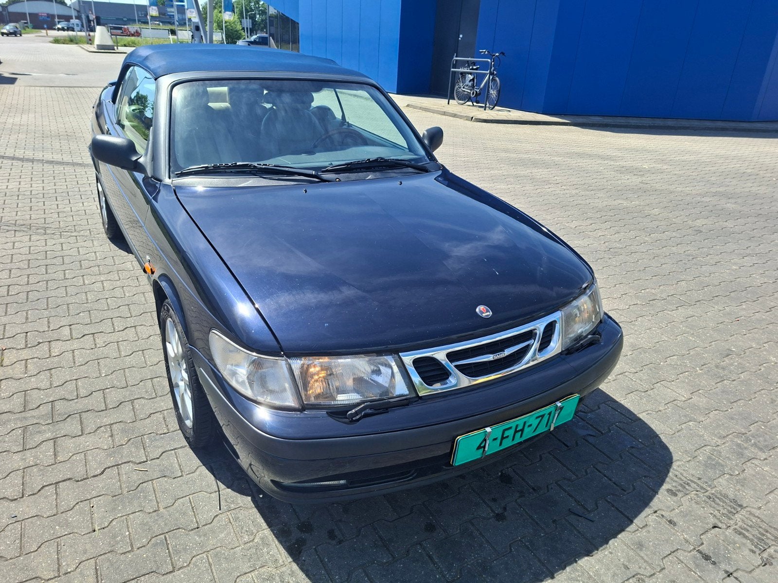 Saab 9-3 2.0 Turbo Cabrio AUT 1998 Blauw, 4 cilinders, Cabriolet, Origineel Nederlands, 1600 kg