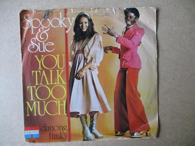 s4790 spooky and sue - you talk too much, Ophalen, Gebruikt, Overige genres, 7 inch
