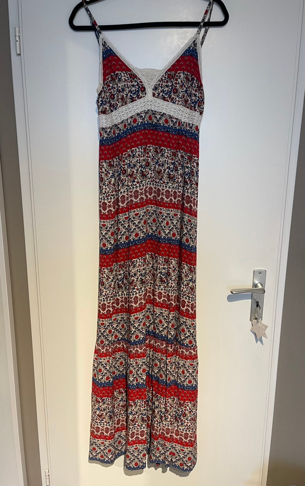 Springfield boho maxi jurk maat 42, Maat 42/44 (L), Ophalen of Verzenden, Zo goed als nieuw, Rood