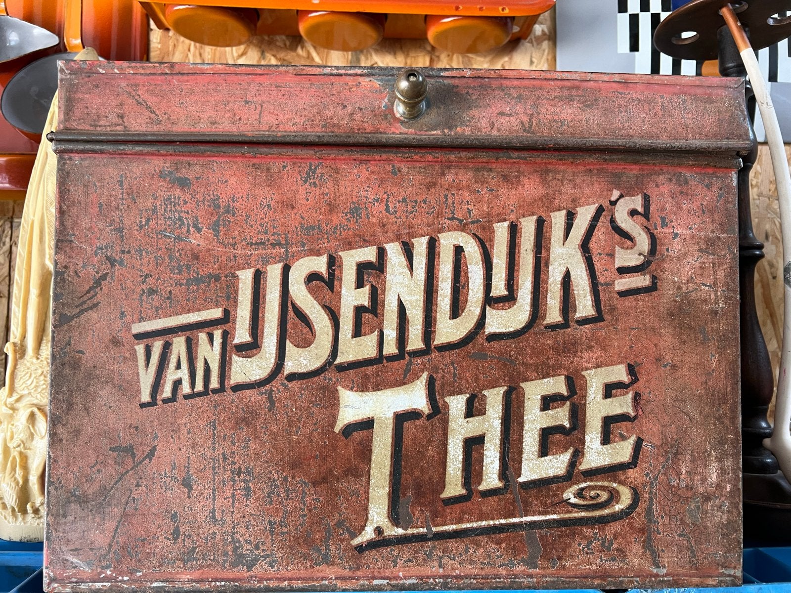Antiek Van IJsendijk's Thee Blik - Zeldzaam Vintage Stuk, Antiek en Kunst, Ophalen of Verzenden