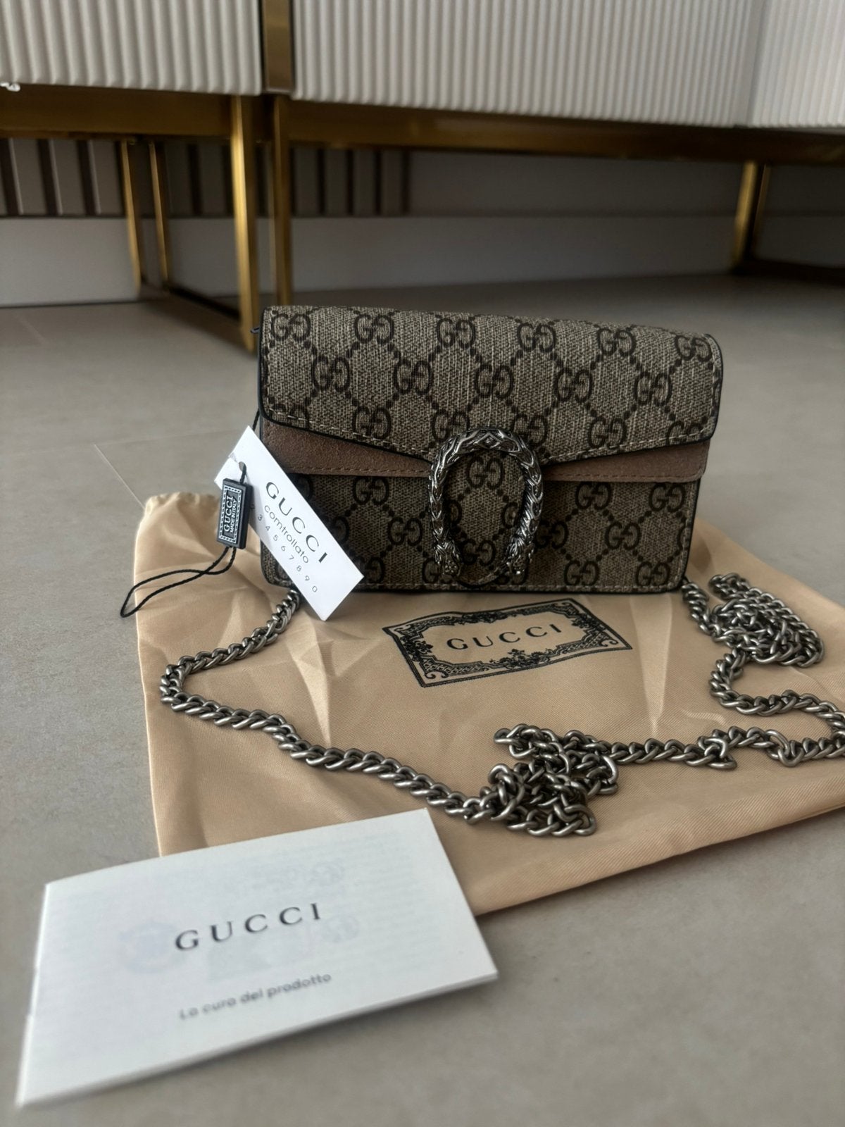 GG Dionysus Mini Bag, Ophalen of Verzenden, Nieuw, Beige, Overige merken