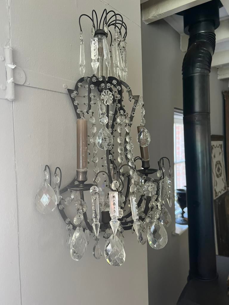 Italiaanse wandluster kroonluchter, Antiek en Kunst, Antiek | Lampen, Ophalen