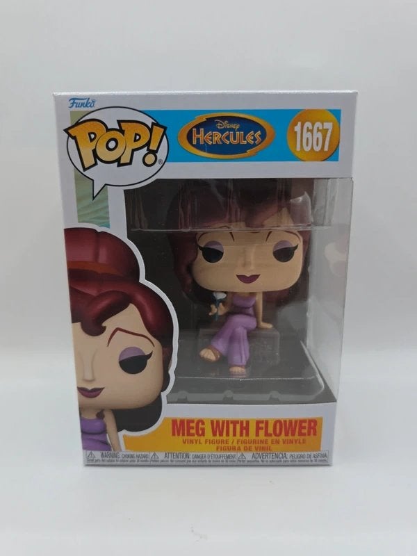 Funko Pop Disney Hercules Meg with Flower #1667, Funko, LLC 2802 Wetmore Avenue Everett, WA 98201, USA E-mail: support@funko.com