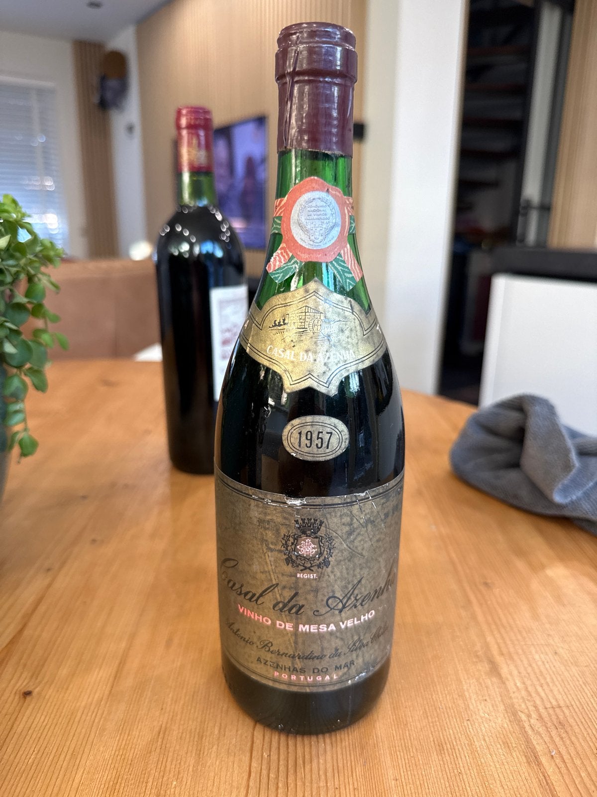 Casal da Azenha Vinho de Mesa Velho 1957, Verzamelen, Wijnen, Ophalen, Gebruikt, Overige gebieden, Rode wijn