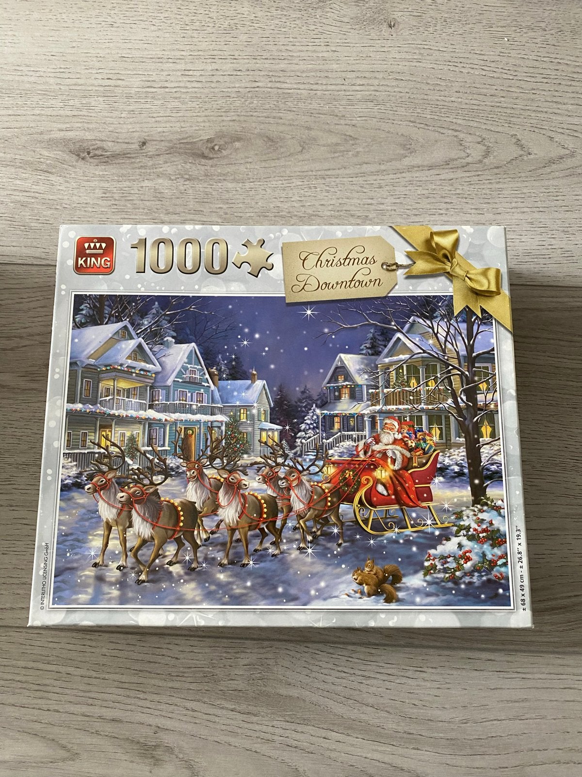 King Legpuzzel 1000 stukjes - Christmas Downtown, Hobby en Vrije tijd, Denksport en Puzzels, Ophalen of Verzenden, 500 t/m 1500 stukjes