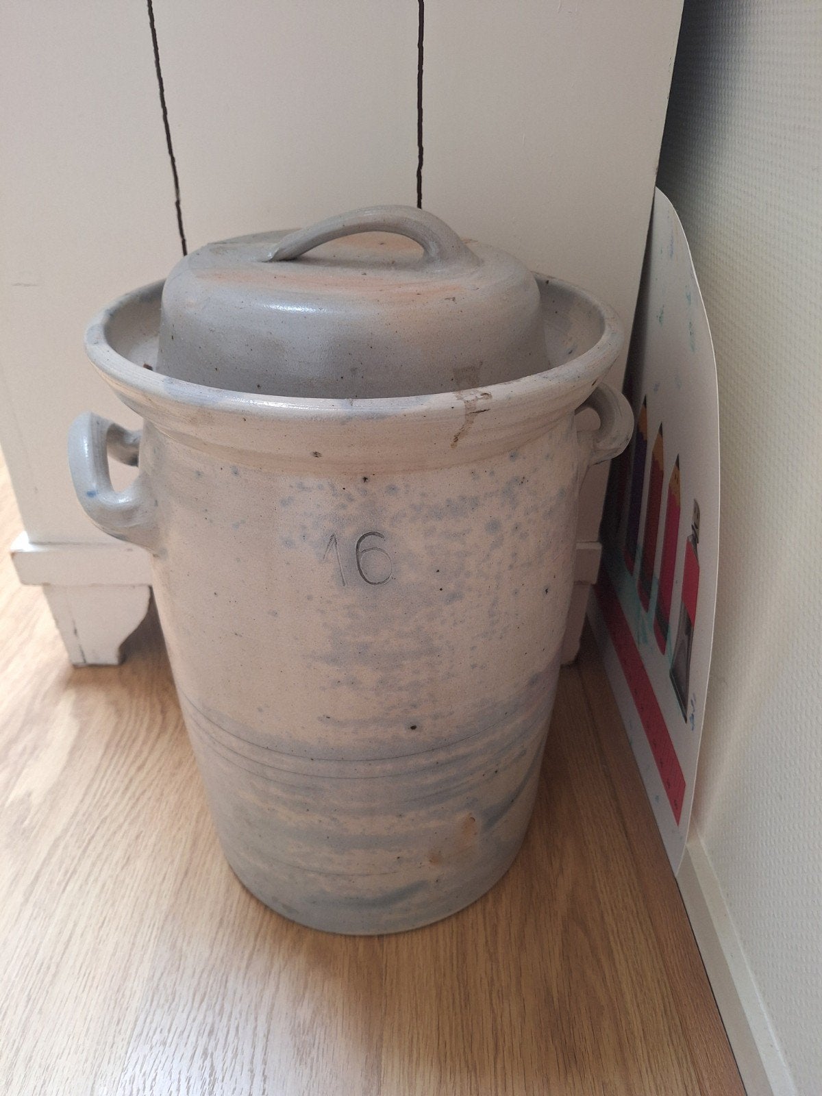 Antieke Zuurkoolpot met Waterafsluiting - Vintage Keuken, Ophalen