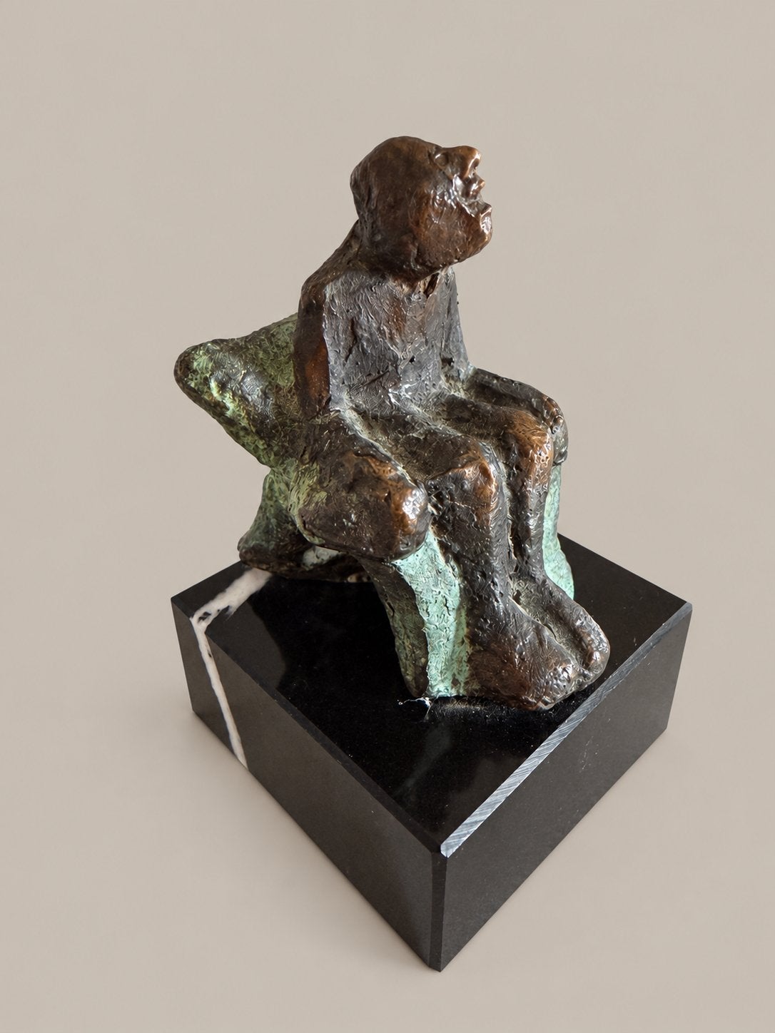 Sjer Jacobs bronzen beeldje, Ophalen of Verzenden, Brons, Beeld, Minder dan 20 cm