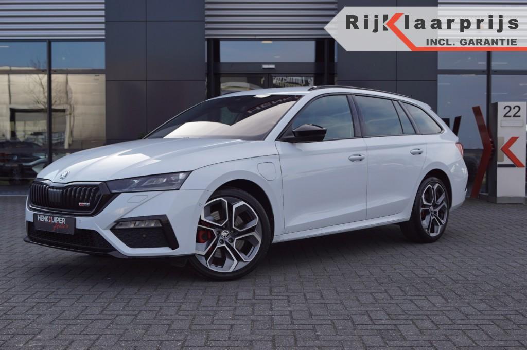 Skoda OCTAVIA Combi 1.4 TSI RS iV 245pk/ Sportstoelen elektr, Auto's, Automaat, Huisgarantie, Met garantie (alle), Wit