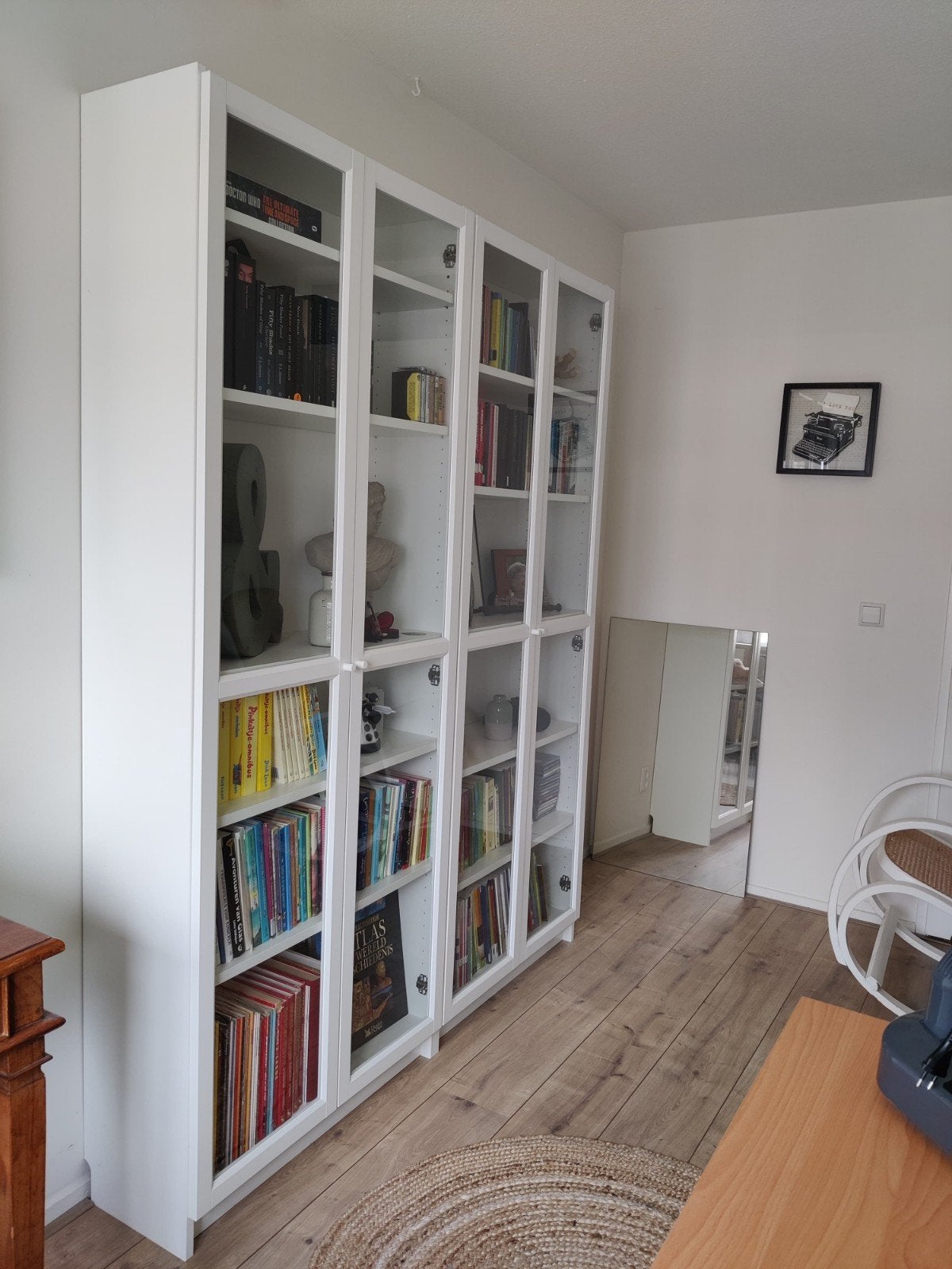 Ikea Billy/Oxberg boekenkast met glazen deurtjes, Ophalen, Met deur(en), Modern, Scandinavisch, 150 tot 200 cm