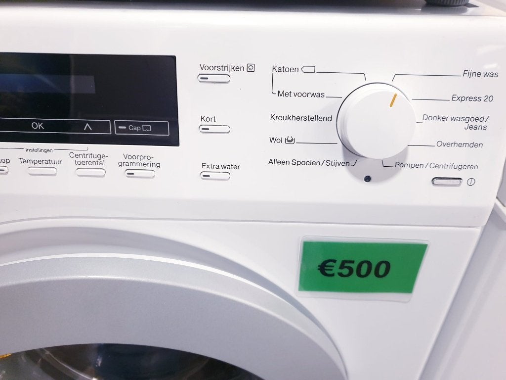miele W1 wasmachine 9kg inc 6 mnd garantie, Ophalen, 1200 tot 1600 toeren, 8 tot 10 kg, Zo goed als nieuw
