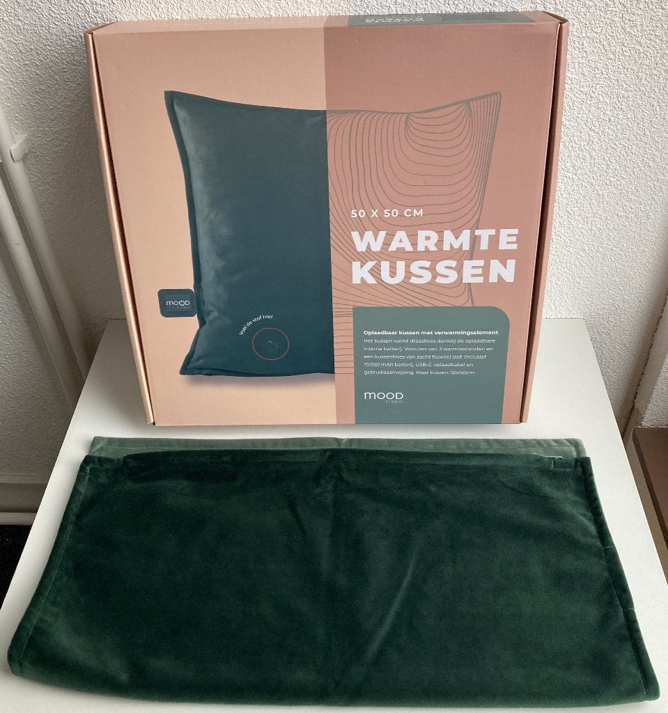 Mood USB Elektrisch warmtekussen (USB-C, 50x50cm, d.groen), Wasbaar, Overige merken, Vierkant, Nieuw
