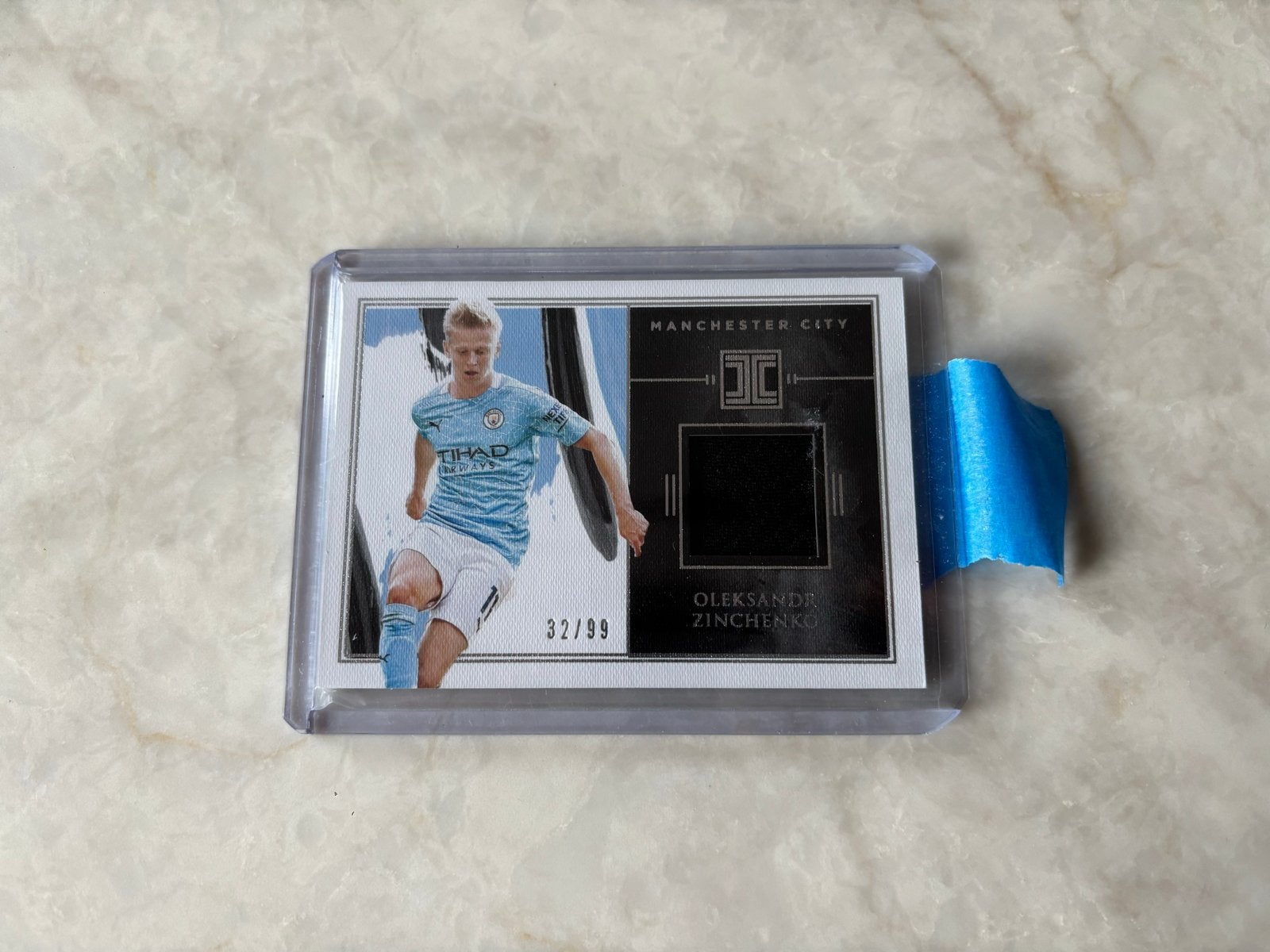 2020-21 Panini Impeccable Oleksandr Zinchenko Match-worn /99, Ophalen of Verzenden, Zo goed als nieuw, Buitenlandse clubs, Spelerskaart
