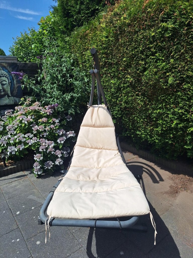 Ligbed buiten, Tuin en Terras, Ligbedden, Ophalen of Verzenden, Gebruikt, Aluminium