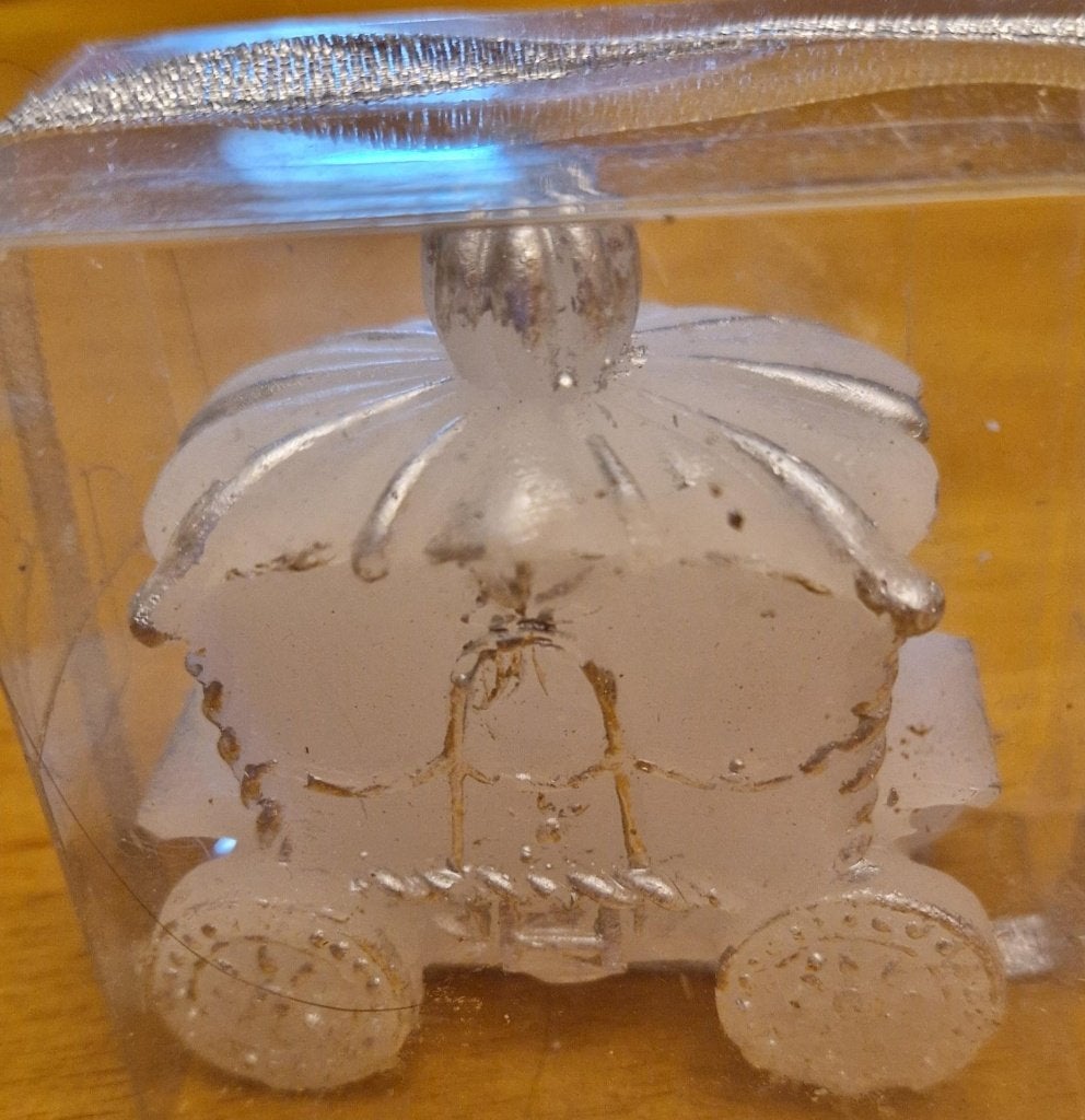 3 Koets Kaarsjes ca 7 cm, Overige materialen, Wit, Nieuw, Ophalen of Verzenden