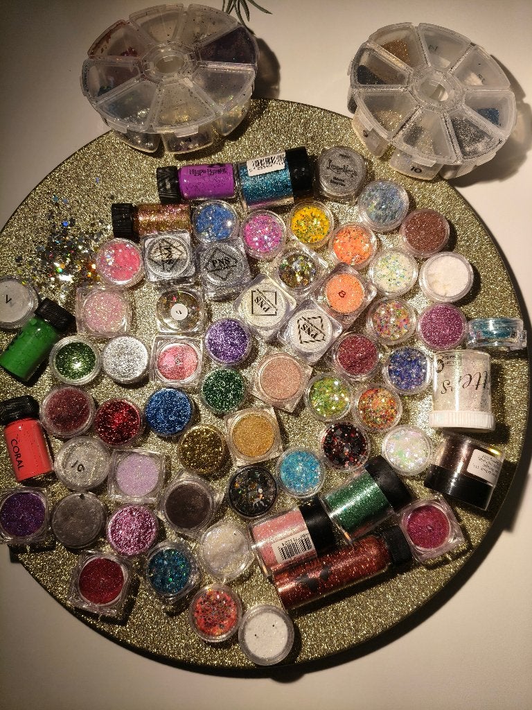 Folies, glitters, pigment, sjablonen, Overige kleuren, Ophalen of Verzenden, Zo goed als nieuw, Handen en Nagels