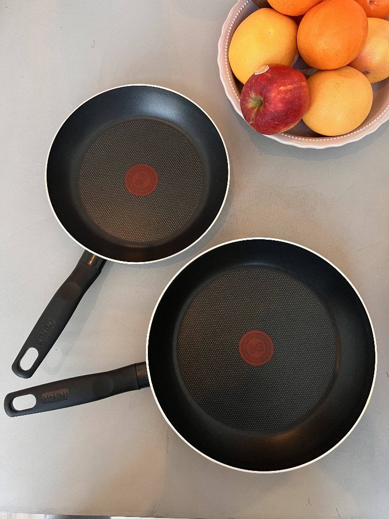Set of Two Tefal Frying Pans, Ophalen, Tefal, Antiaanbaklaag, Aluminium
