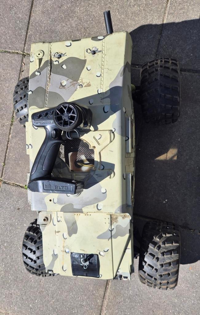 Hummer Humvee bigscale benzine, Benzine, Auto offroad, Ophalen of Verzenden, RTR (Ready to Run)