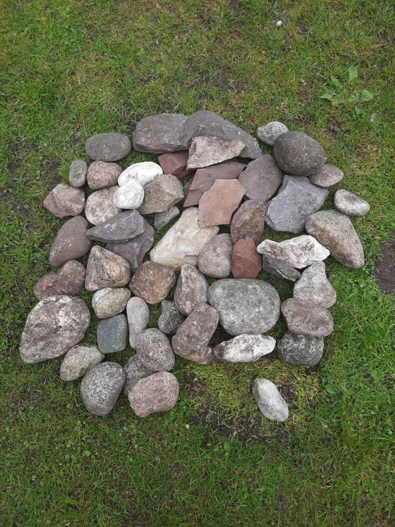 Gratis zwerfkeien voor creatieve border, Tuin en Terras, Bielzen en Borders, Gebruikt, Border, Natuursteen, Ophalen of Verzenden