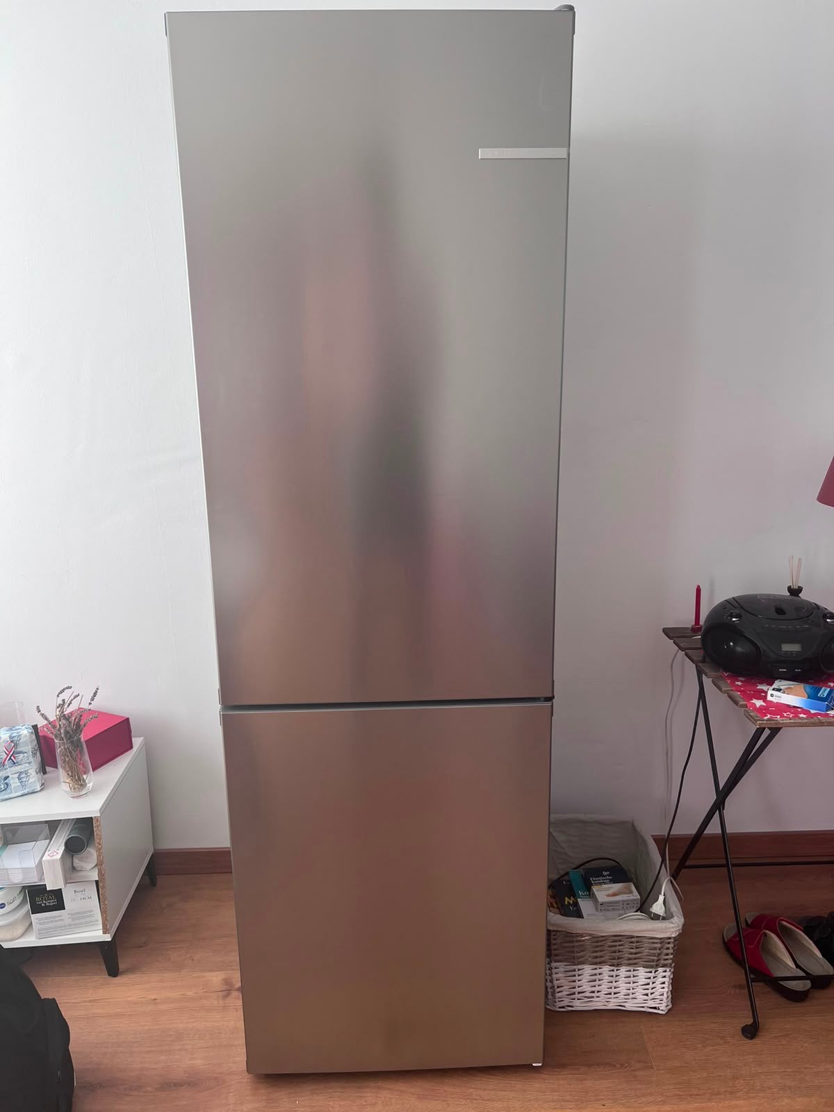 NIEUW: Bosch KGN362IBF -Koel-vriescombinatie-zilver-no frost, Ophalen, 200 liter of meer, Met aparte vriezer, Nieuw