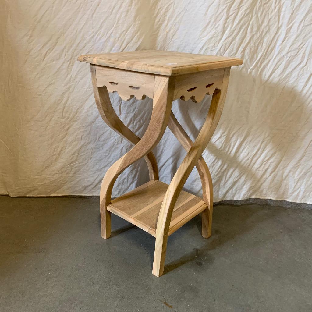 Bijzettafel - 30 x 30 cm - massief teakhout - Bij TTM Wonen, Taag 63, 2491 CS, Den Haag (Forepark), Vierkant, Nieuw, Landelijk