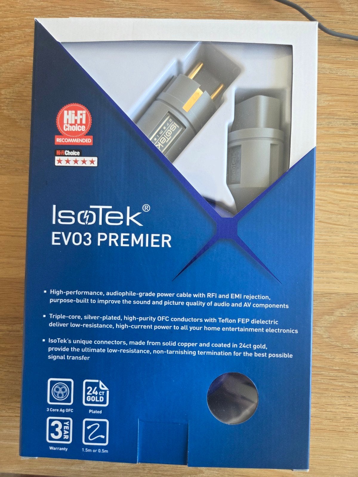 Isotek EVO3 Premier C19 Stroomkabel, Audio, Tv en Foto, Ophalen of Verzenden, Nieuw, Minder dan 2 meter, Overige kabels