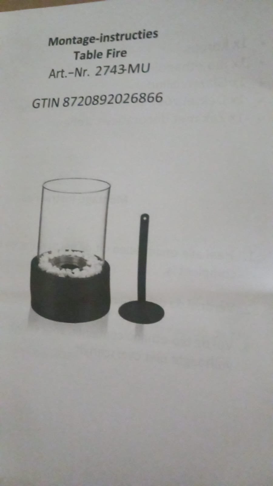 Nieuwe Table Fire Gelhaard - Compact en Stijlvol, Ophalen, Nieuw, Vrijstaande haard, Gelhaard